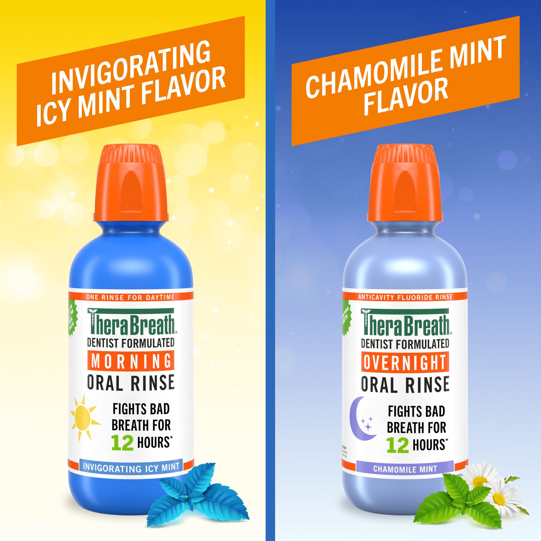TheraBreath AM + PM Mouthwash Bundle, Morning & Overnight Rinses, 16 fl oz, 2-Pack - Image 5