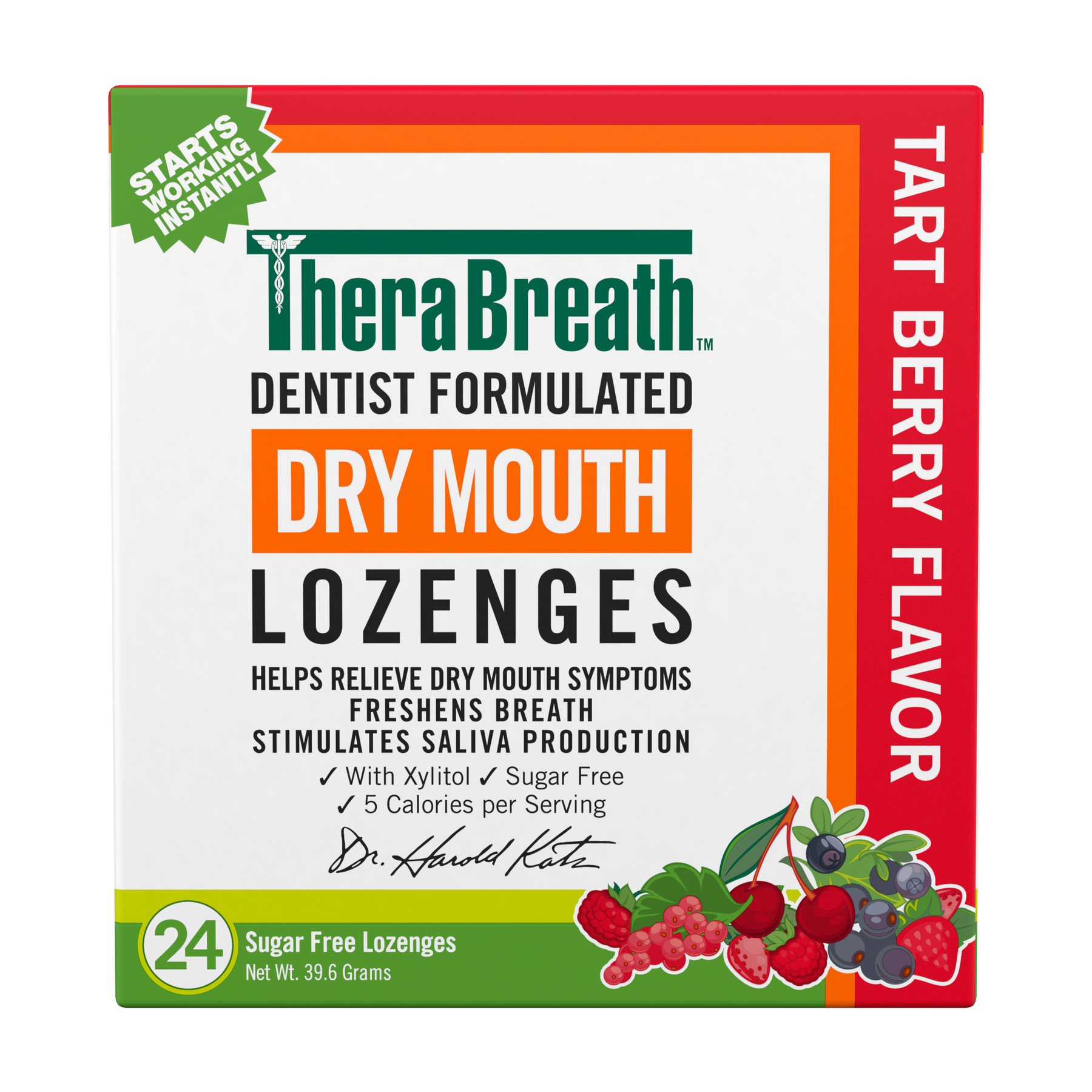 Alternative view of Dry Mouth Lozenges - Tart Berry