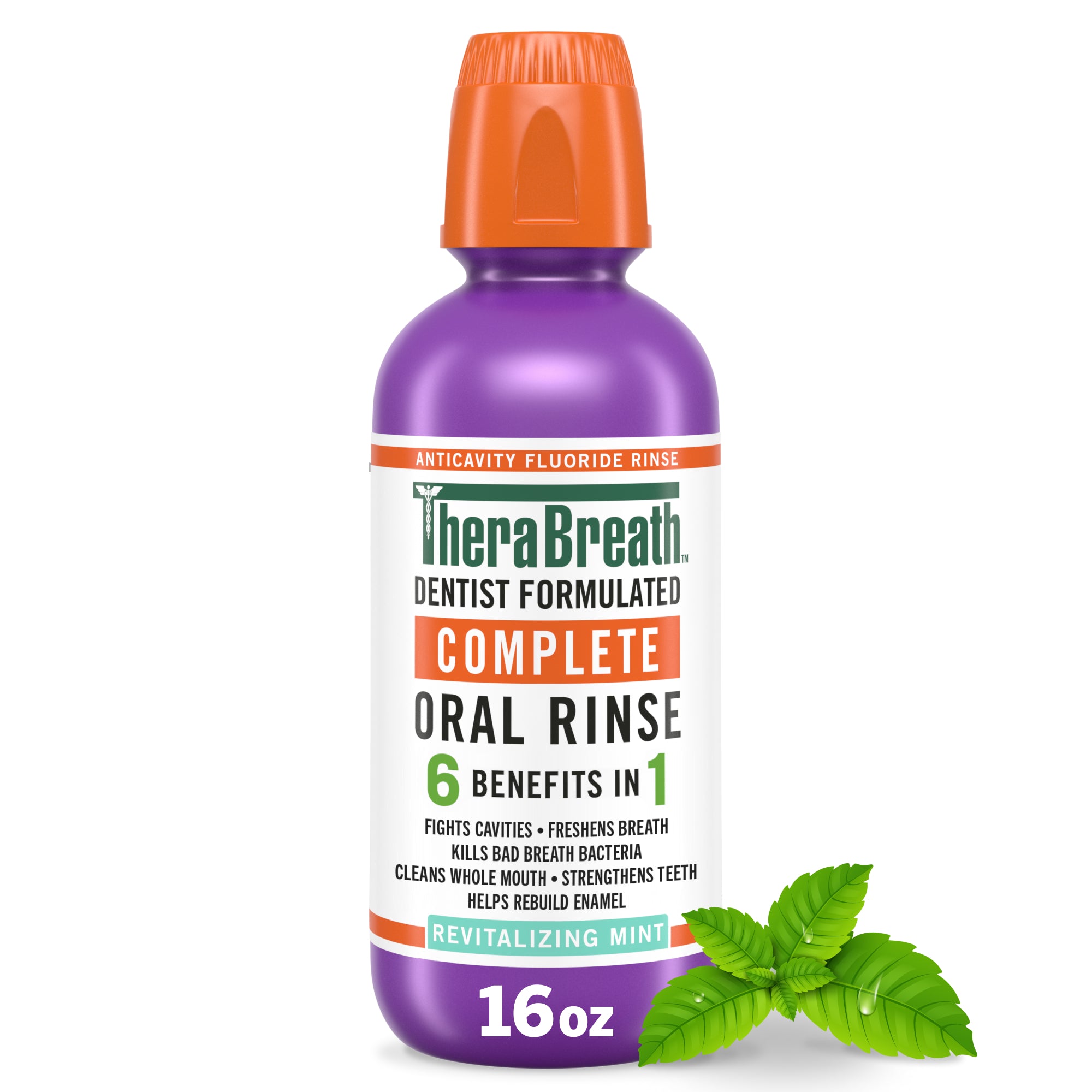 TheraBreath Complete Mouthwash, 6-in-1 Benefits, Alcohol-Free, Revitalizing Mint - Image 12