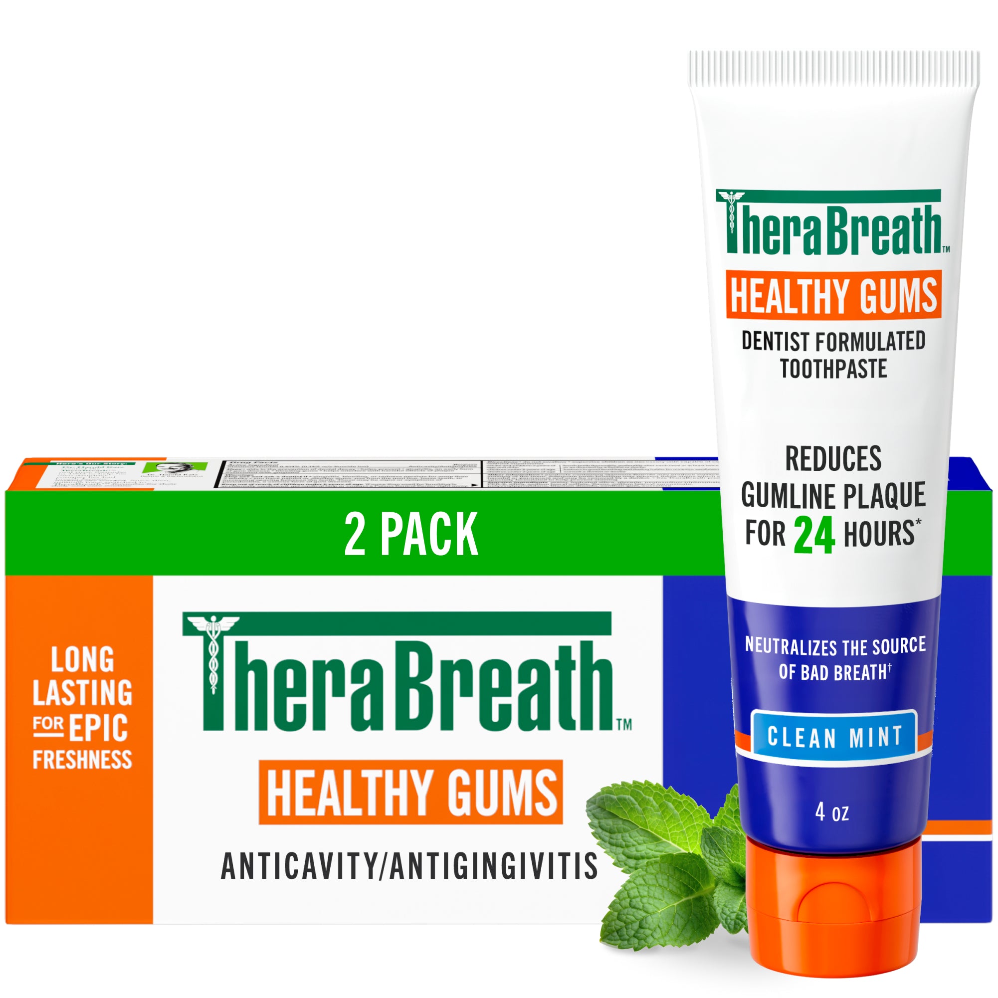 TheraBreath Healthy Gums Toothpaste, Helps Fight Gingivitis, Clean Mint - Image 14